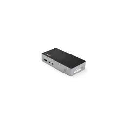 StarTech.com Docking station usb tipo-c de 2 Puertos hdmi para monitor doble con entrega de alimentacion pd de 60w negro plata