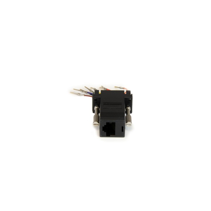 StarTech.com Adaptador Conversor modular serie de DB9 a RJ45 Macho a Hembra negro GC98MF