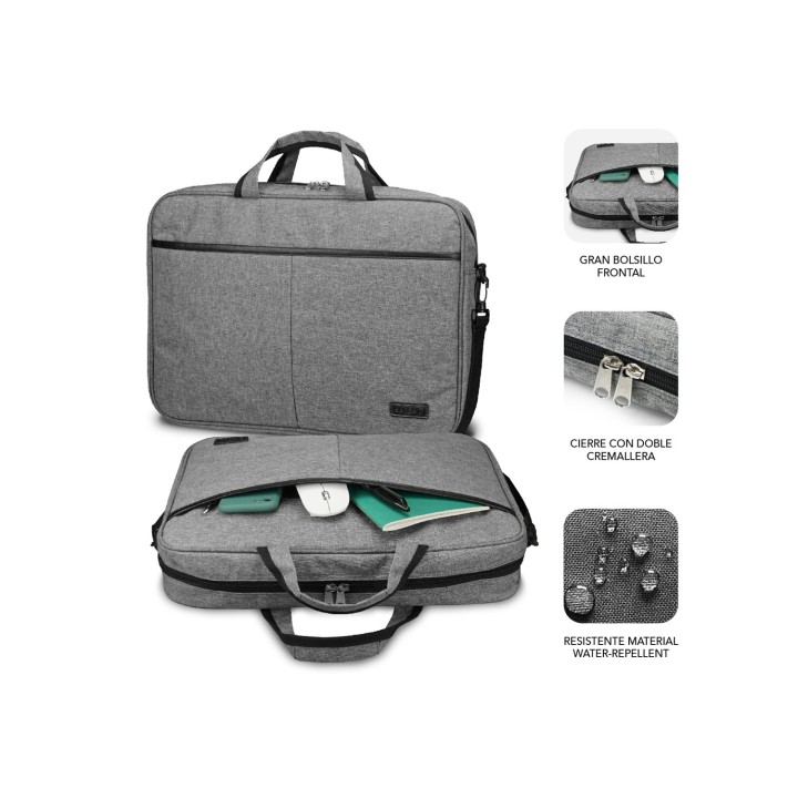 Maletin SUBBLIM MaletÍ­n Ordenador Elite Laptop Bag 15,6P Gris