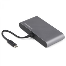 StarTech.com Mini Docking Station Thunderbolt 3 Mini Replicador de Puertos TB3 para Dos Monitores DisplayPort de 4K a 60Hz gris