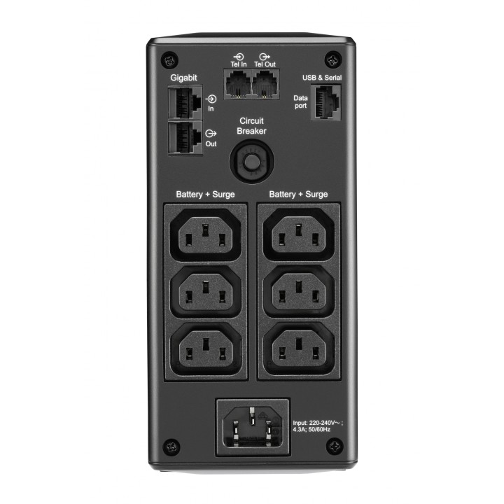 APC sistema de alimentación ininterrumpida (UPS) LÍ­nea interactiva 900 VA, 540 W, 6 salidas AC Negro