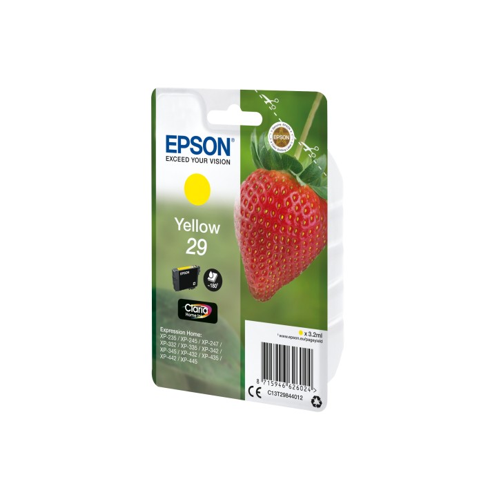 Cartucho Epson Strawberry Singlepack Yellow 29 Claria Home Ink C13T29844022