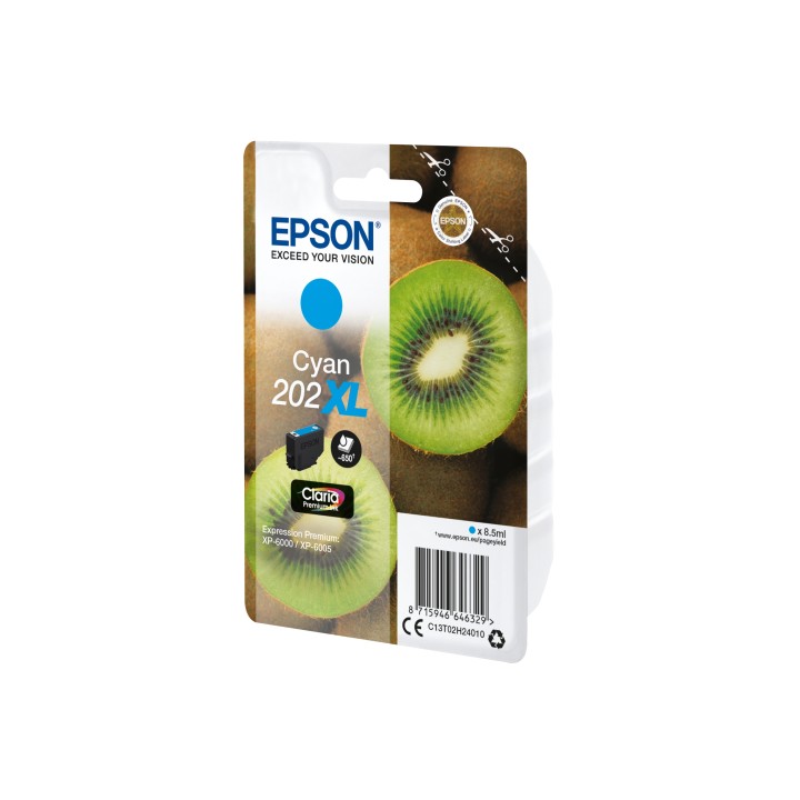 Cartucho Epson Kiwi Singlepack Cyan 202XL Claria Premium Ink C13T02H24010