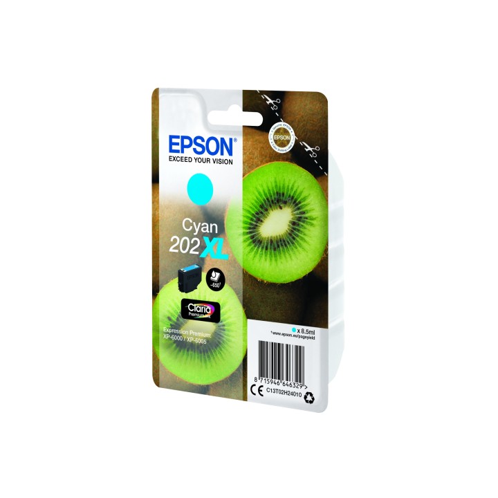 Cartucho Epson Kiwi Singlepack Cyan 202XL Claria Premium Ink C13T02H24010