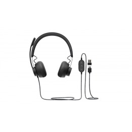 Auriculares logitech zone wired usb diadema negro 981-000870