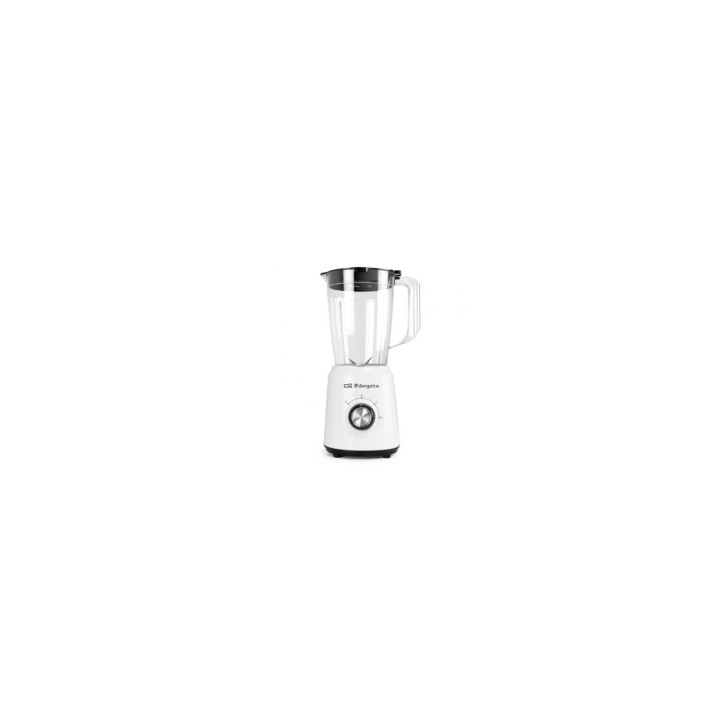 Batidora de vaso orbegozo bv 5035 500w 2 velocidades capacidad 1.5l blanco 17664
