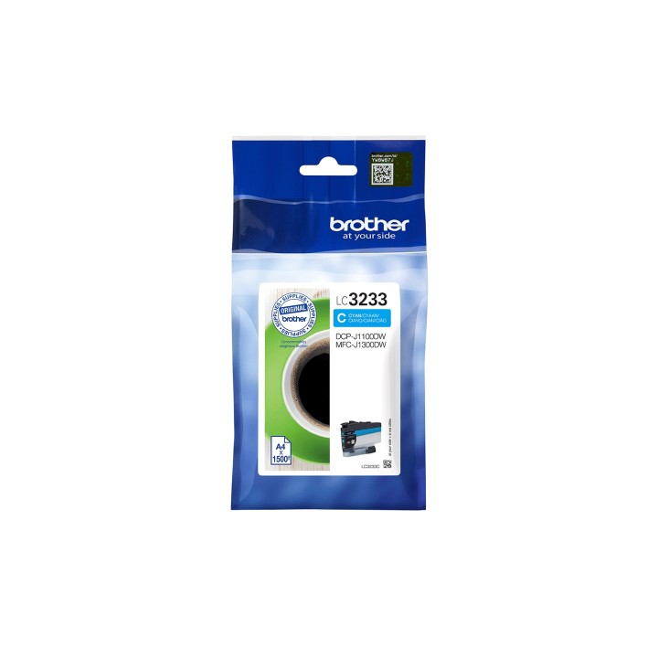 Brother LC-3233C cartucho de tinta 1 pieza Original Rendimiento estándar Cian
