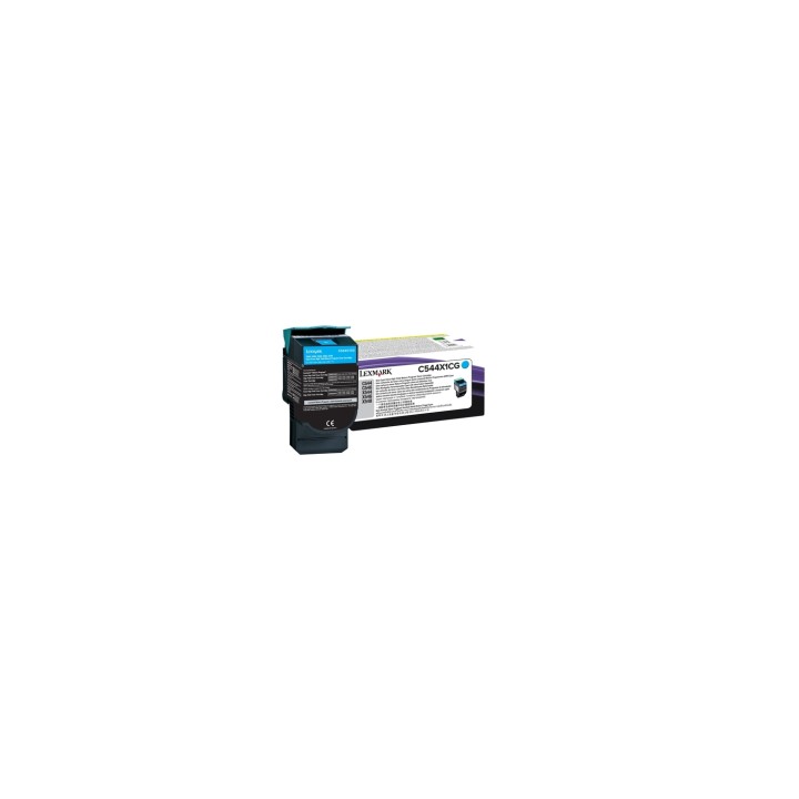 Lexmark C544/546, X544/546 Cartucho tóner cian Extra Alto Rendimiento Retornable 4K