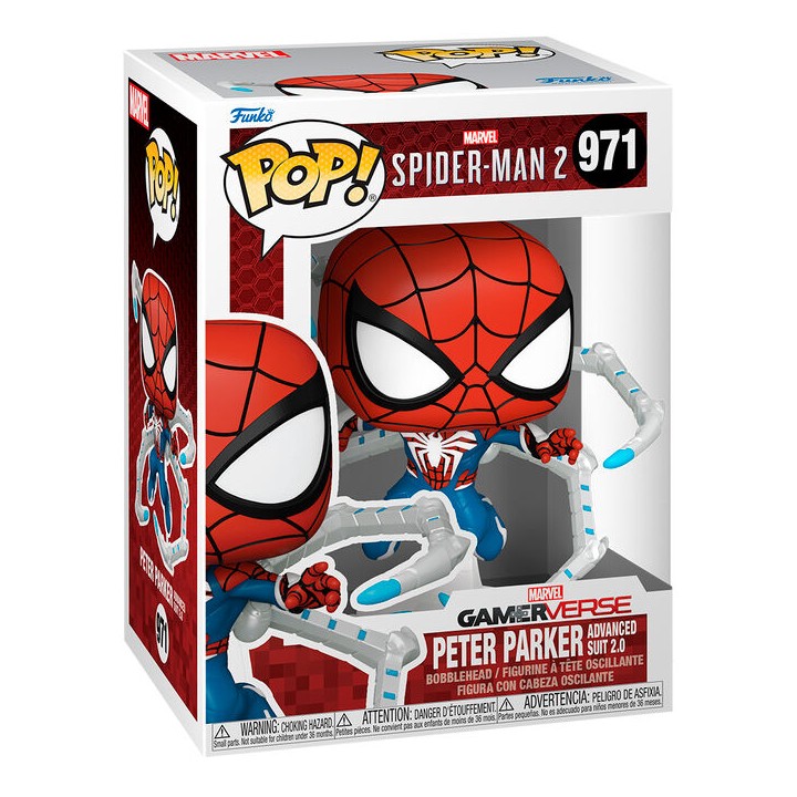 Figura POP Marvel Spiderman 2 Peter Parker Advanced Suit 2.0