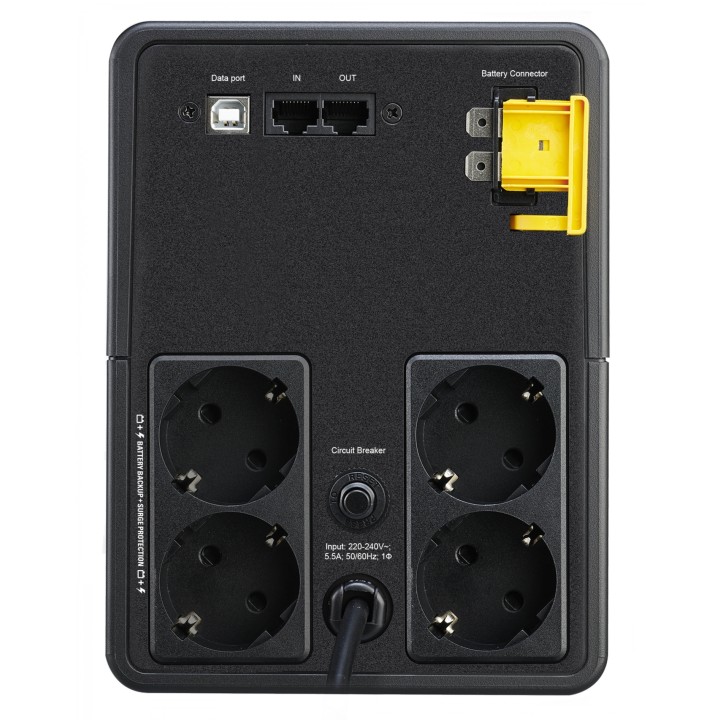 APC sistema de alimentación ininterrumpida (UPS) LÍ­nea interactiva 1200 VA, 650 W, 4 salidas AC Negro