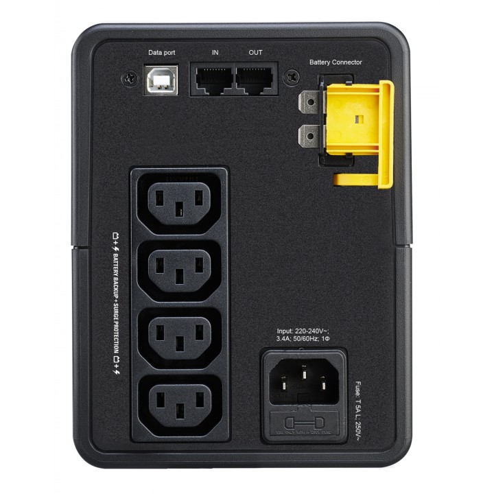APC sistema de alimentación ininterrumpida (UPS) LÍ­nea interactiva 750 VA, 410 W, 4 salidas AC Negro