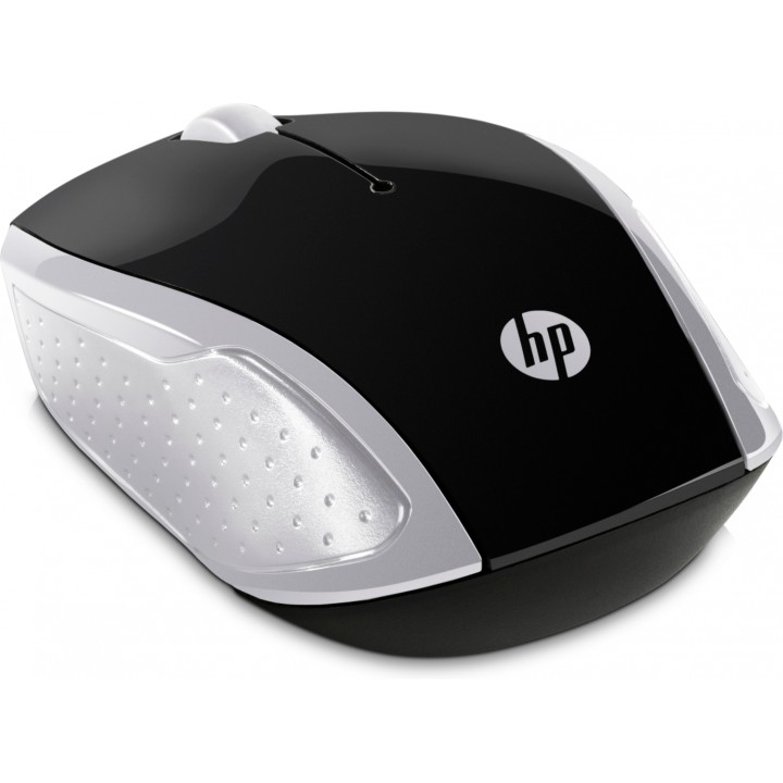 HP Wireless Mouse 200 Í“ptico 1000 DPI 2.4 GHz Ambidextro Negro, Plata