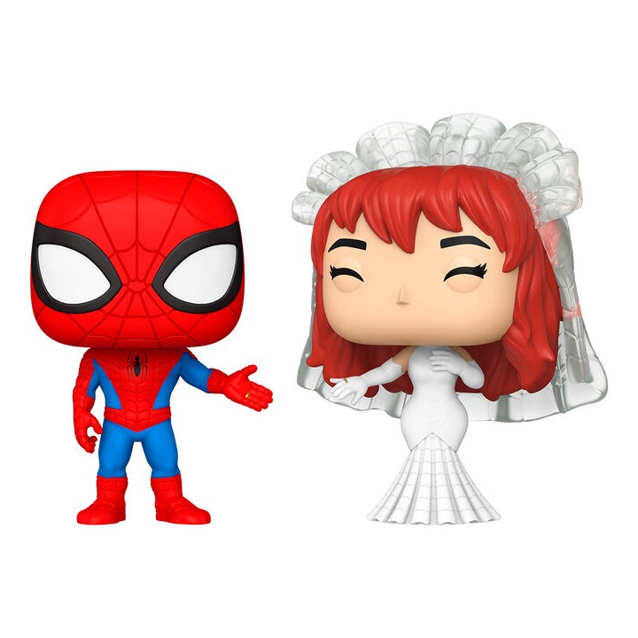 Blister 2 figuras POP Marvel Spider-Man and MJ