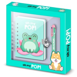 Diario + boligrafo Froggy Oh My Pop!