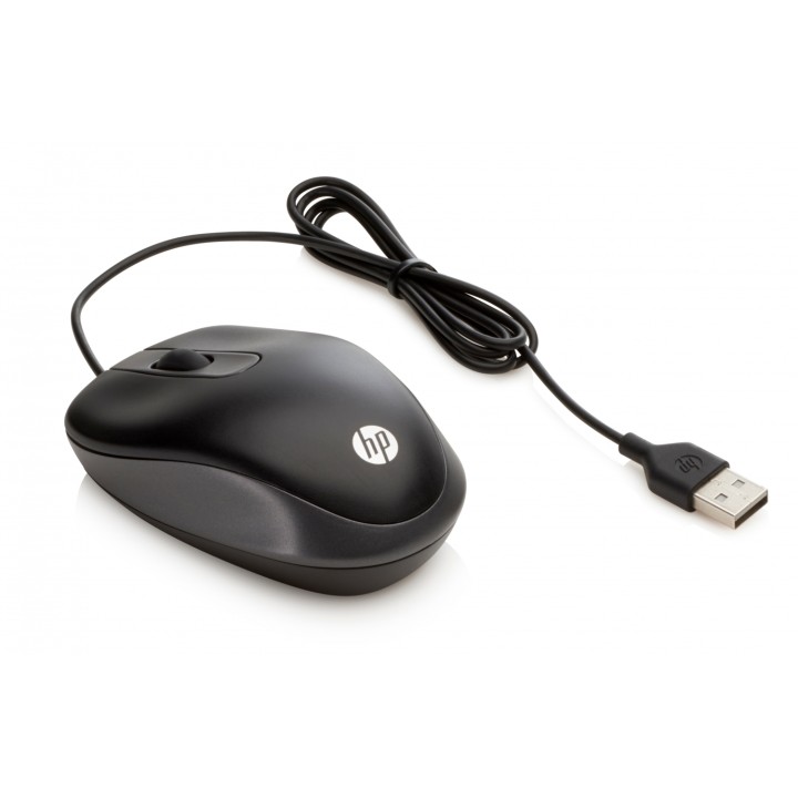 Hp Raton de viaje ambidextro usb tipo-a 1000dpi optico negro
