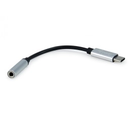 Adaptador cable equip gender changer usb tipo-c a 3.5 mm negro plata 133474