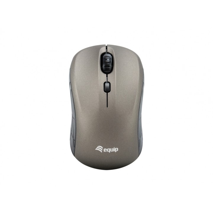 Raton equip ambidextro rf inalambrico optico 1600dpi gris 245109