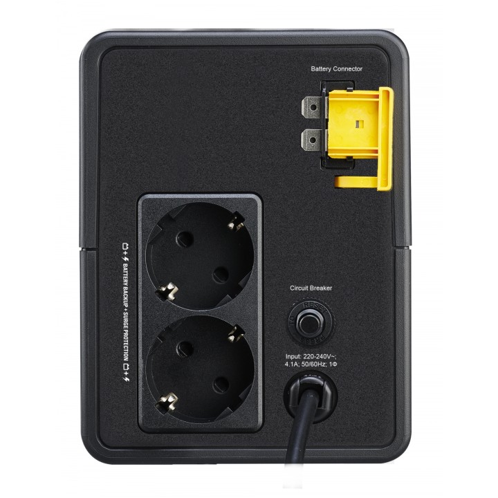 APC sistema de alimentación ininterrumpida (UPS) LÍ­nea interactiva 900 VA, 480 W, 2 salidas AC Negro