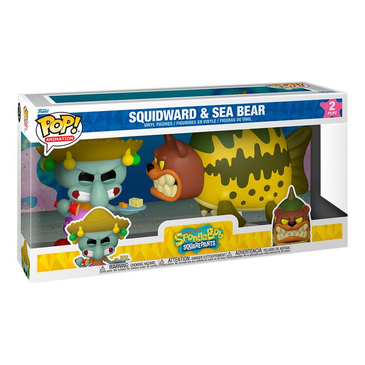 Blister 2 figuras POP Bob Esponja SquarePants Squidward & Sea Bear
