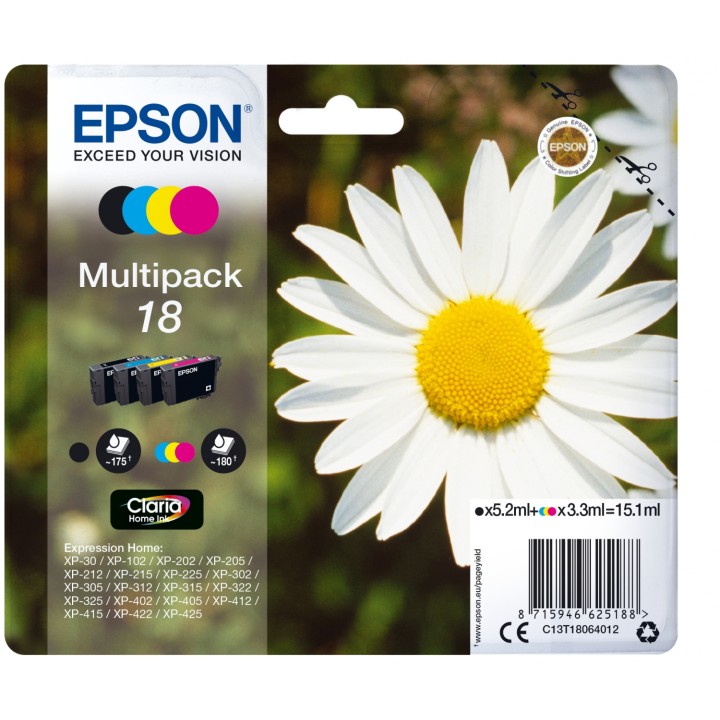 Epson Daisy Cartucho de tinta Multipack 4 colores (etiqueta RF)