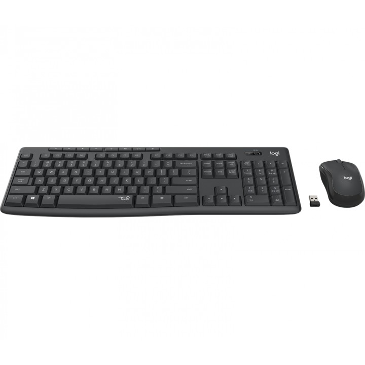 Logitech MK295 Silent Wireless Combo teclado RF inalámbrico QWERTY Internacional de EE.UU. Negro