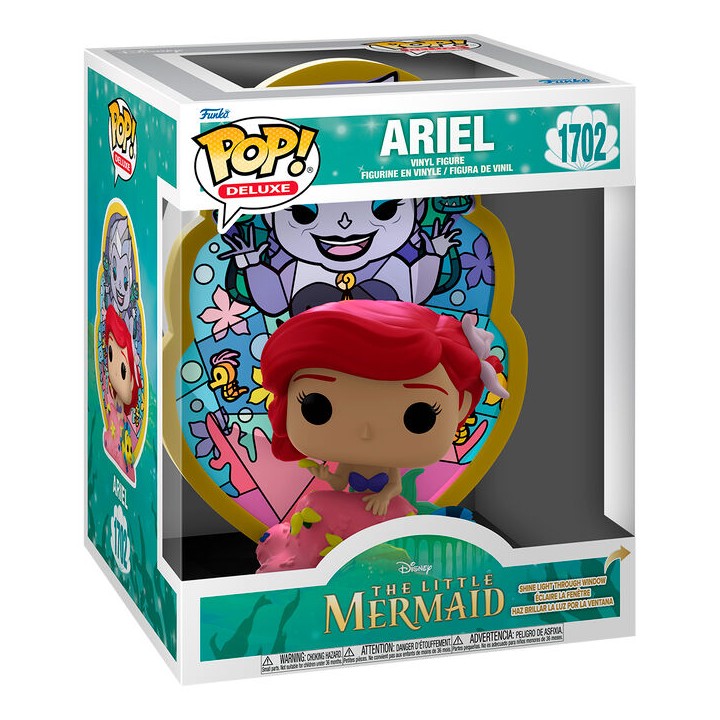 Figura POP Deluxe Disney La Sirenita Ariel Ursula Stained Glass