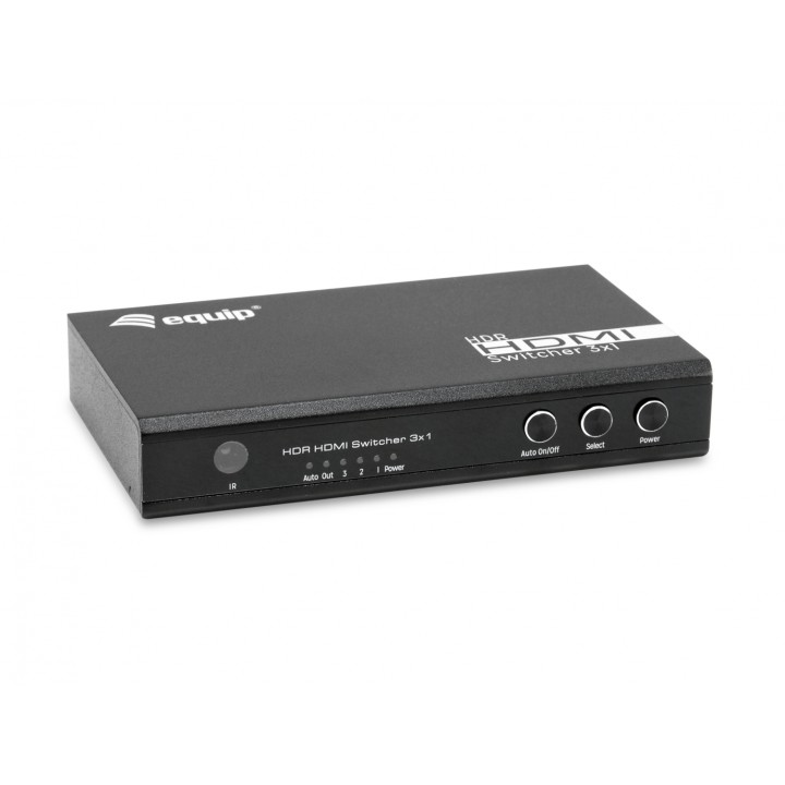 Equip 332725 Interruptor de video HDMI 2.0 negro
