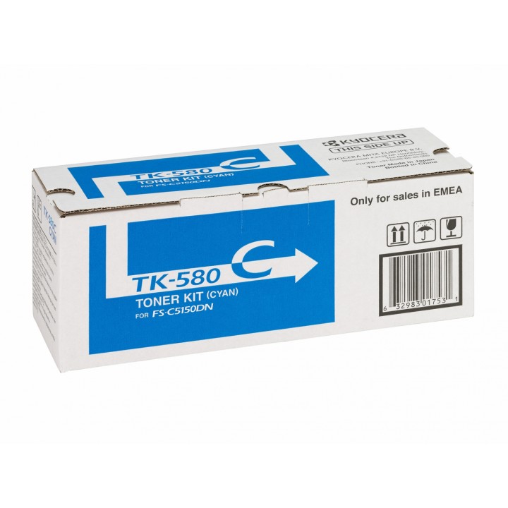 KYOCERA TK-580C toner 1 pieza Original Cian