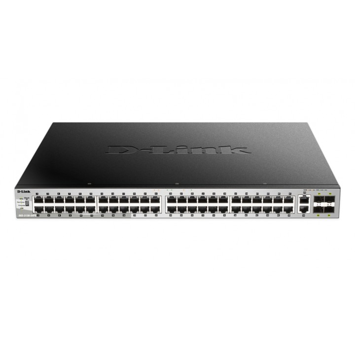 D-Link DGS-3130-54PS Gestionado L3 Gigabit Ethernet (10/100/1000) EnergÍ­a sobre Ethernet (PoE) Negro, Gris
