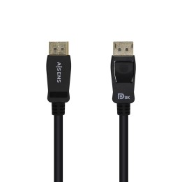 Aisens Cable Displayport certificado V1.4 8k 60hz macho a macho 0.5m negro