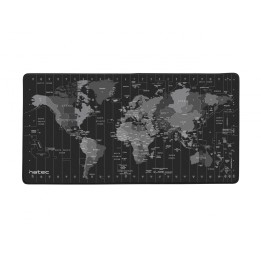 NATEC Alfombrilla Time Zone Map Maxi Negro, Gris
