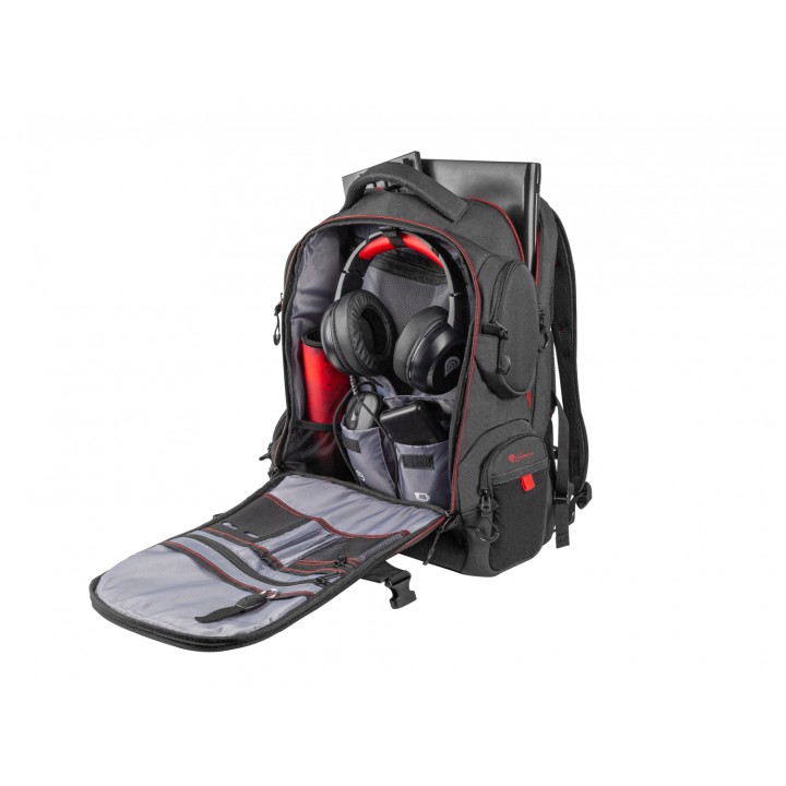 GENESIS Pallad 550 Mochila para portátil 17.3P Mochila Negro, Rojo