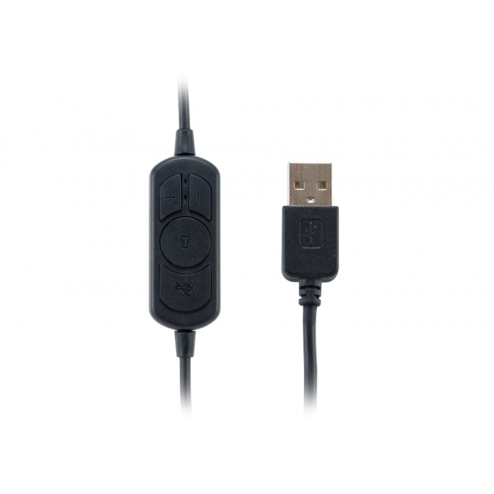 Equip Auriculares Diadema USB tipo A Negro