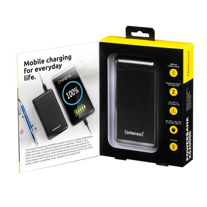 Intenso XS20000 baterÍ­a externa PolÍ­mero de litio 20000 mAh Negro