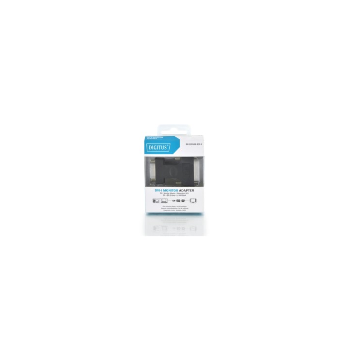 Digitus cable gender changer DVI-I (24+5) HD DSUB (15-pin) Negro