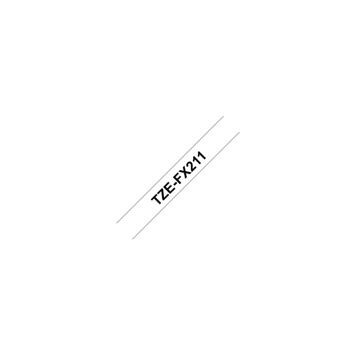 Brother TZe-FX211 Cinta para impresora de etiquetas negro sobre blanco