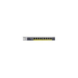 Netgear No administrado Gigabit Ethernet (10/100/1000) EnergÍ­a sobre Ethernet (PoE) 1U Negro, Gris