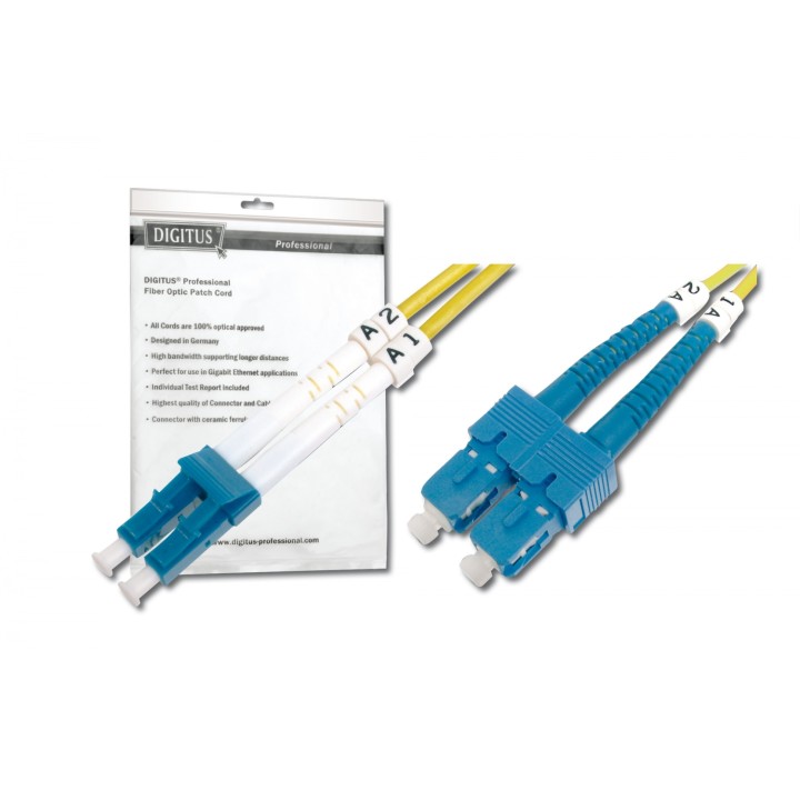 Digitus cable de fibra optica 2 m LC SC Amarillo