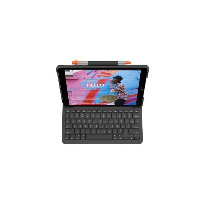 Logitech slim folio tablet con teclado bluetooth qwertz aleman grafito
