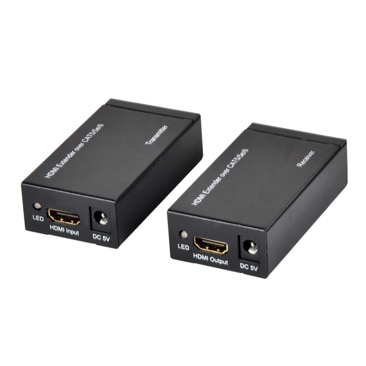 Ewent extensor audio video transmisor y receptor de señales AV negro