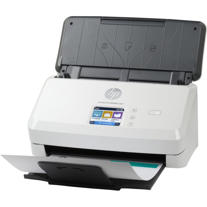 HP Scanjet Pro N4000 snw1 Escáner alimentado con hojas 600 x 600 DPI A4 Negro, Blanco