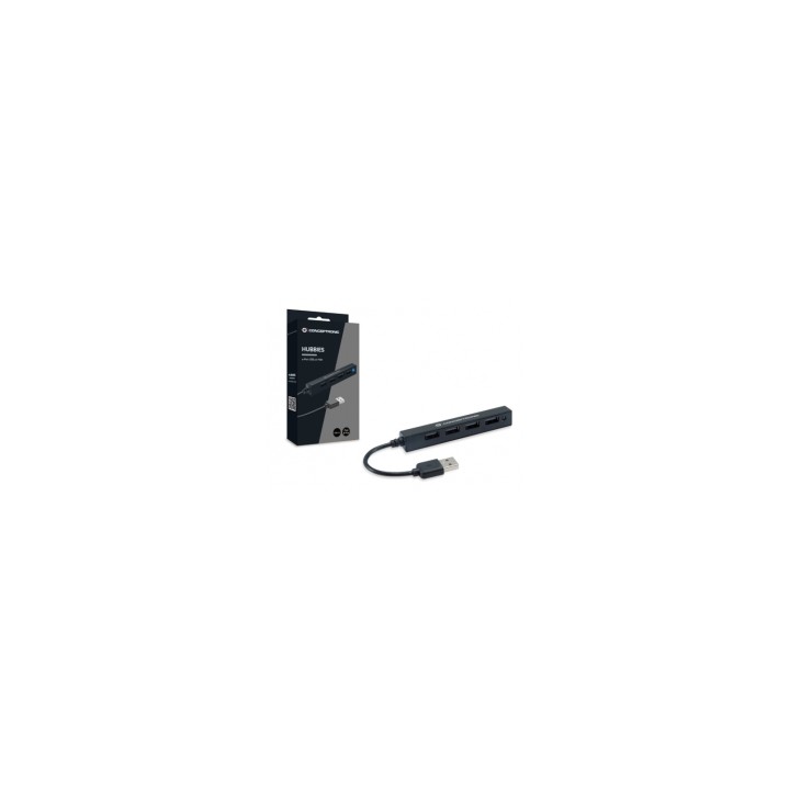 Hub conceptronic usb 2.0 4 puertos 480 mbit/s negro HUBBIES05B