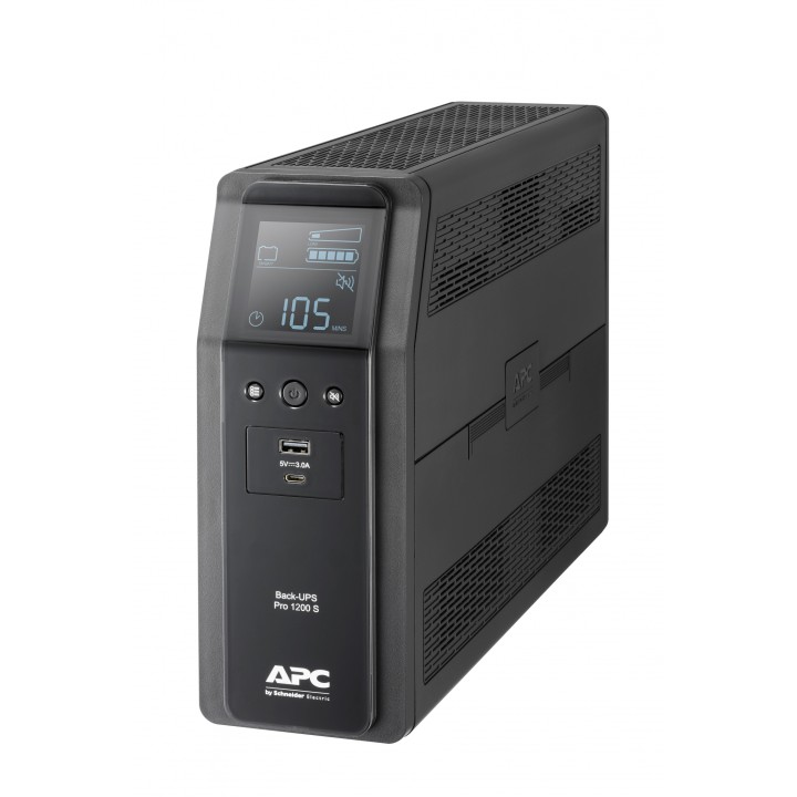 APC BACK UPS PRO BR LÍ­nea interactiva 1200VA, 720 W, 8 salidas AC Negro