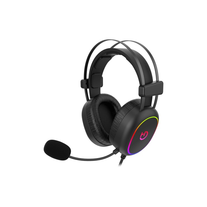 Hiditec erys argb auriculares diadema conector de 3.5mm usb negro