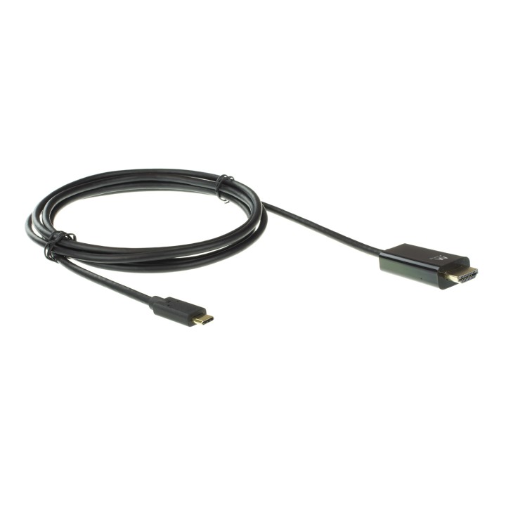 Ewent adaptador cable de video usb tipo-c macho a hdmi estandar macho 2m negro