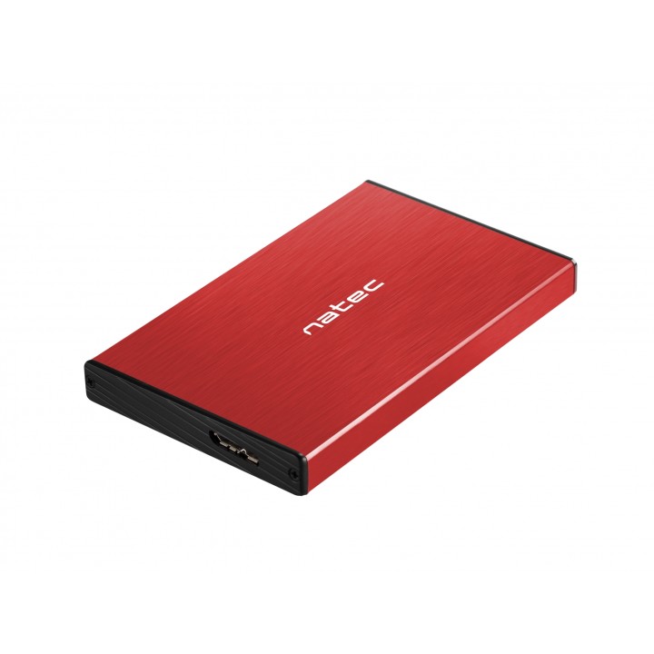 NATEC Rhino GO Carcasa de disco duro 2.5" Rojo