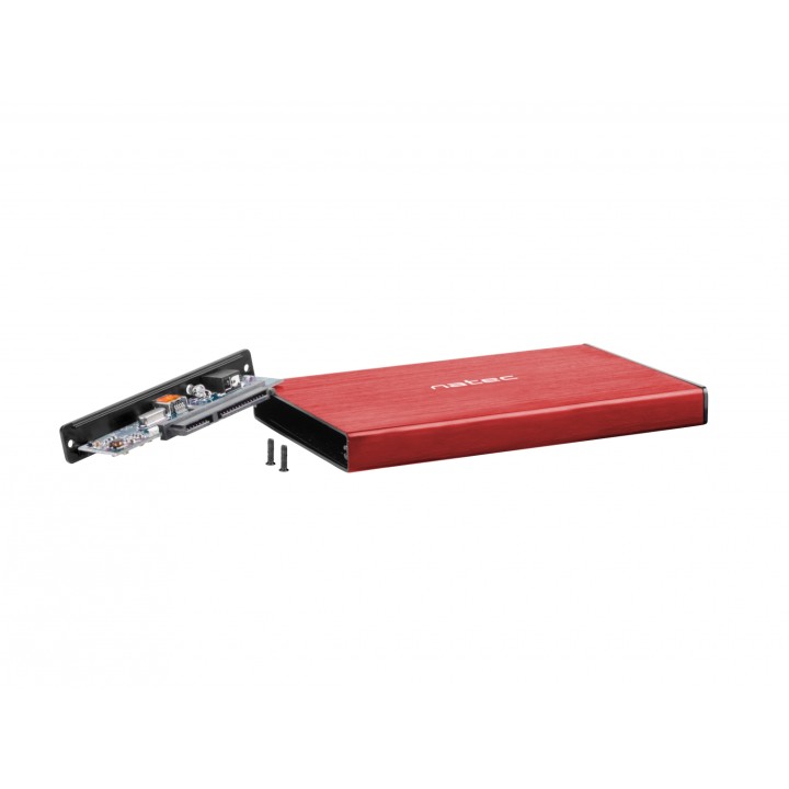 NATEC Rhino GO Carcasa de disco duro 2.5" Rojo