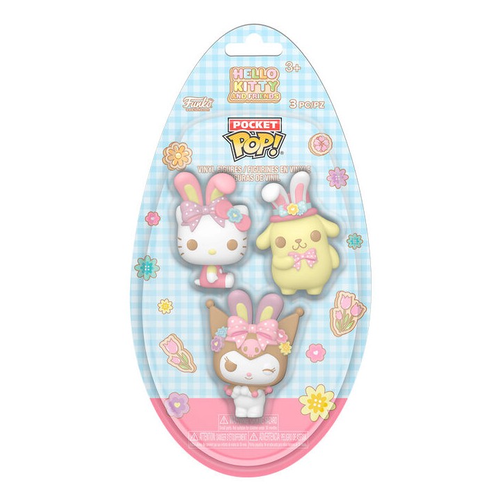 Blister 3 figuras Pocket POP Egg Hello Kitty and Friends