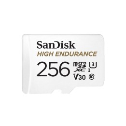 Memoria microsdxc sandisk high endurance flash 256gb UHS-I class 3 v30 blanco SDSQQNR-256G-GN6IA