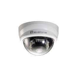 LevelOne Cámara de red domo fijas 2-Megapixel PoE indicadores LED IR Negro, Blanco
